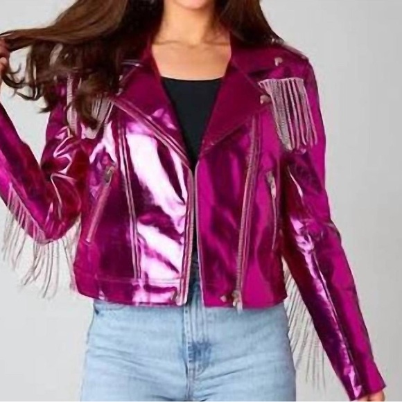 Buddy Love Women's Metallic Fringe Jacket - Picture 8 of 8